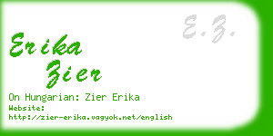 erika zier business card